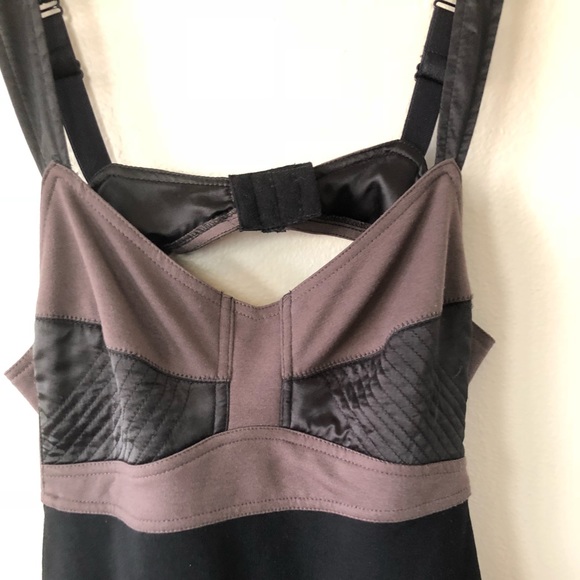 Urban Outfitters Stretch Taupe Dress Bodycon Sz 12 - Picture 3 of 7